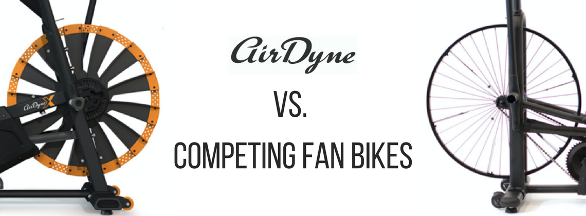 Airdyne®與競爭的風扇自行車