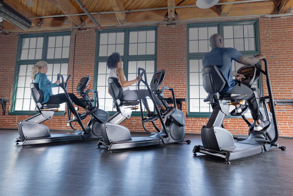 To use the Octane business fitness equipment.